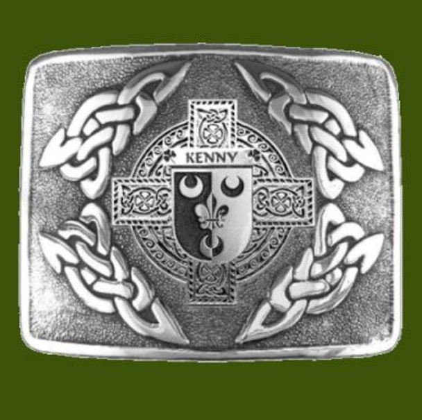 Kenny Irish Badge Interlace Mens Stylish Pewter Kilt Belt Buckle