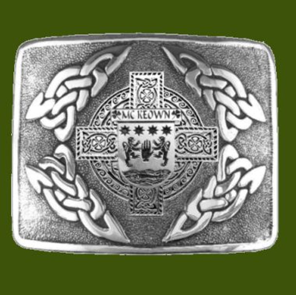 McKeown Irish Badge Interlace Mens Stylish Pewter Kilt Belt Buckle