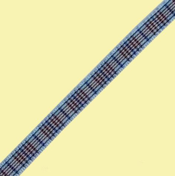 Blueberry Plaid Polyester Fabric Tartan Ribbon 7mm x 20 metres 