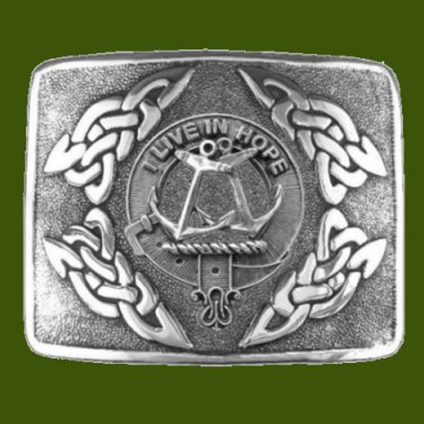 Kinnear Clan Badge Interlace Mens Stylish Pewter Kilt Belt Buckle