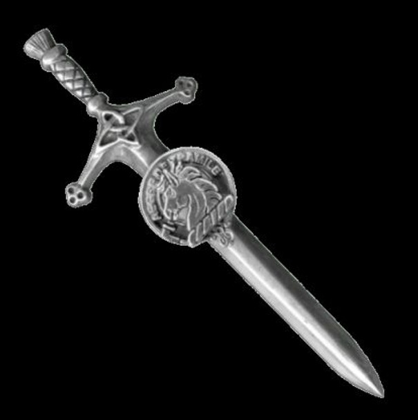 Tait Clan Badge Sterling Silver Clan Crest Large Kilt Pin