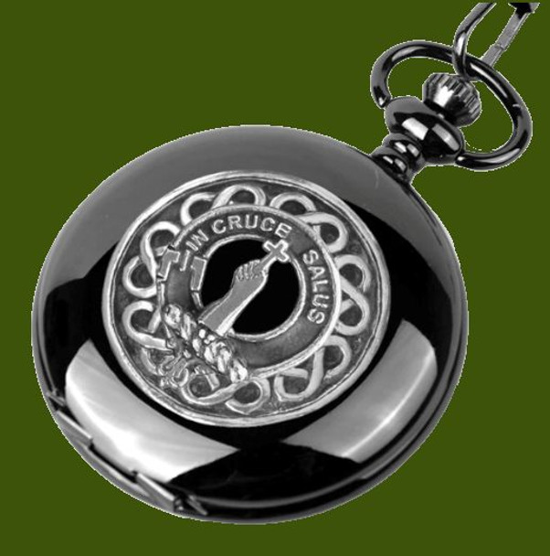 Taylor Clan Badge Pewter Clan Crest Black Hunter Pocket Watch