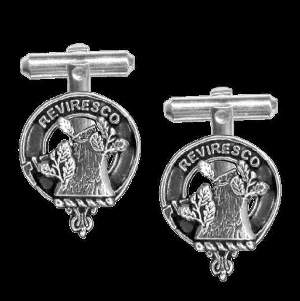 MacEwen Clan Badge Sterling Silver Clan Crest Cufflinks
