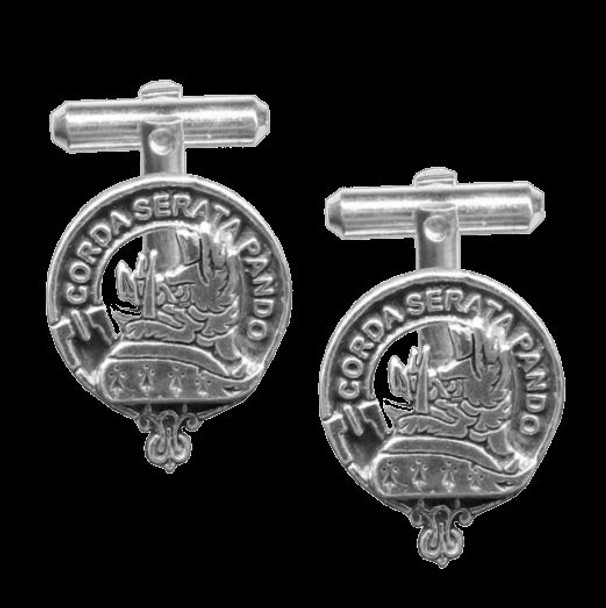 Lockhart Clan Badge Sterling Silver Clan Crest Cufflinks