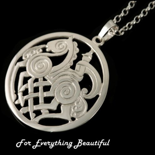 Sleipnir Horse Norse Design Extra Small Sterling Silver Pendant