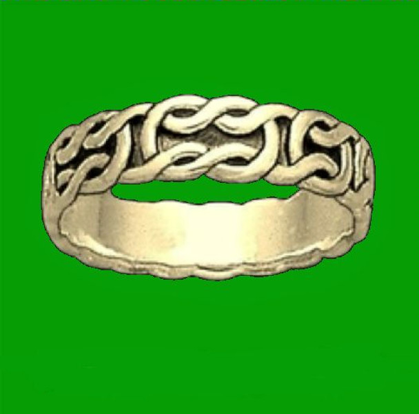 Celtic Interlinked Knotwork 10K Yellow Gold Ladies Ring Wedding Band