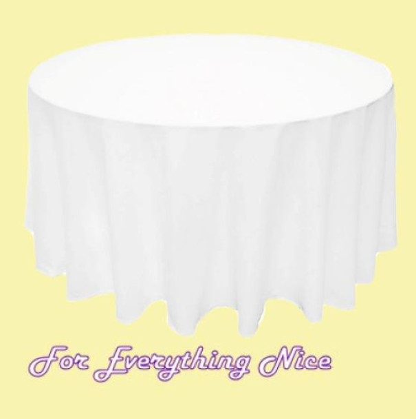 White Polyester Round Tablecloth Decorations 70 inches x 1
