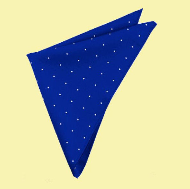 Navy Blue White Pin Dot Groomsmen Groom Wedding Mens Pocket Square