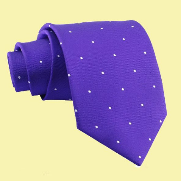 Cadbury Purple White Pin Dots Formal Wedding Straight Mens Neck Tie Cadbury Purple White Pin Dots Formal Wedding Straight Mens Neck Tie