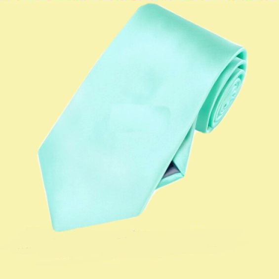Light Mint Green Formal Boys Ages 7-13 Wedding Straight Boys Neck Tie