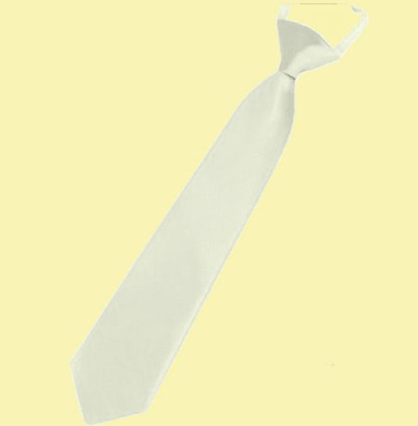 Ivory Junior Boys Ages 3-7 Wedding Elastic Straight Boys Neck Tie