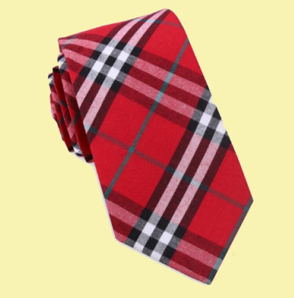 Red Black White Tartan Groomsmen Groom Wedding Narrow Mens Neck Tie