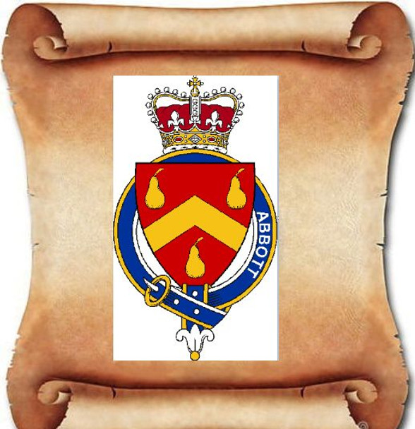 Abney English Coat of Arms Print Abney English Family Crest Print