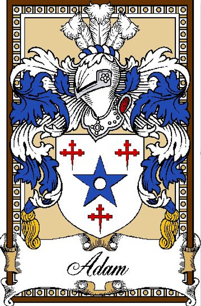 Adam Bookplate Large Print Adam Scottish Family Crest Print