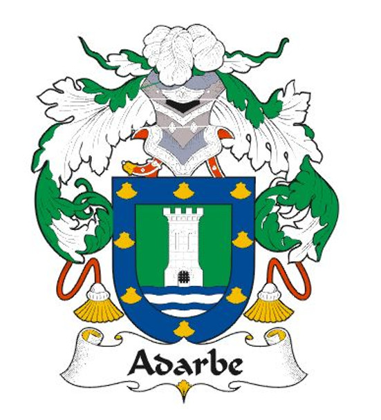 Adarbe Spanish Coat of Arms Large Print Adarbe Spanish Family Crest