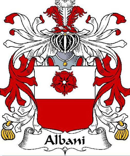 Albani Italian Coat of Arms Large Print Albani Italian Family Crest