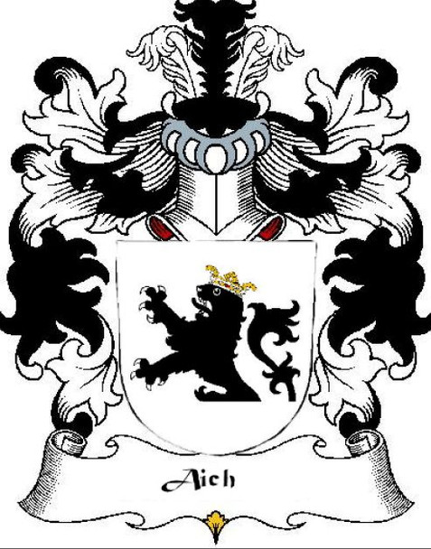 Aich Swiss Coat of Arms Print Aich Swiss Family Crest Print