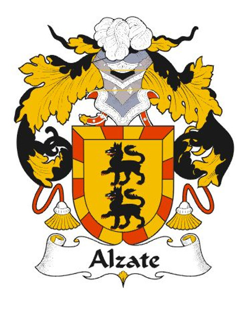Alzate Spanish Coat of Arms Large Print Alzate Spanish Family Crest