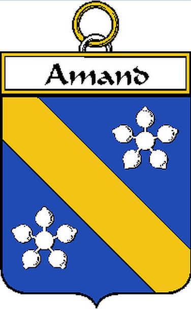 Amand French Coat of Arms Print Amand French Family Crest Print