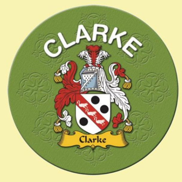Clarke Coat of Arms Cork Round English Family Name Coasters Set of 2 Clarke Coat of Arms Cork Round English Family Name Coasters Set of 2