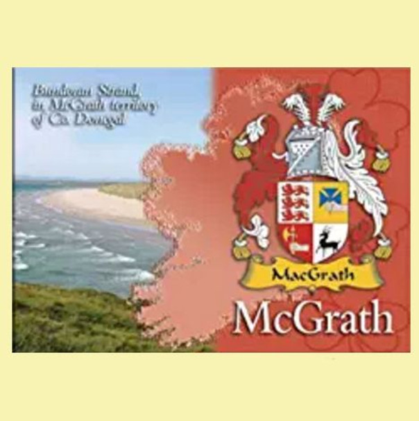 McGrath Coat of Arms Irish Family Name Fridge Magnets Set of 2