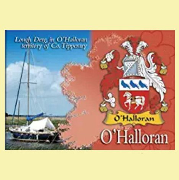 O'Halloran Coat of Arms Irish Family Name Fridge Magnets Set of 2