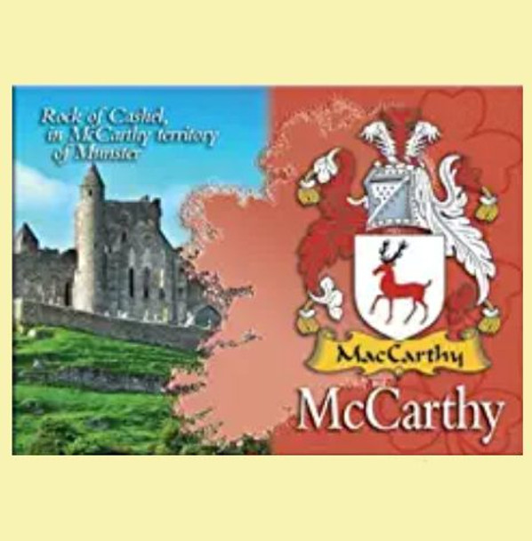 McCarthy Coat of Arms Irish Family Name Fridge Magnets Set of 2