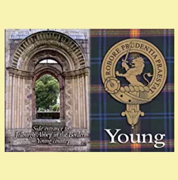 Young Clan Badge Scottish Family Name Fridge Magnets Set of 4 Young Clan Badge Scottish Family Name Fridge Magnets Set of 4