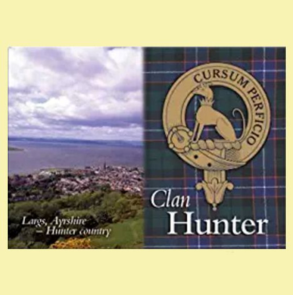 Hunter Clan Badge Scottish Family Name Fridge Magnets Set of 2