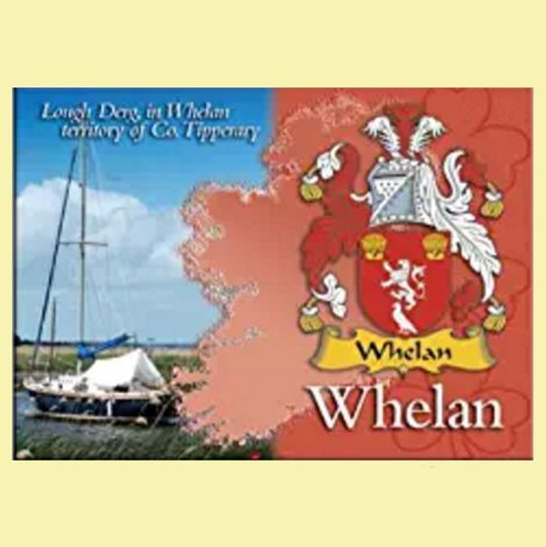 Whelan Coat of Arms Irish Family Name Fridge Magnets Set of 2