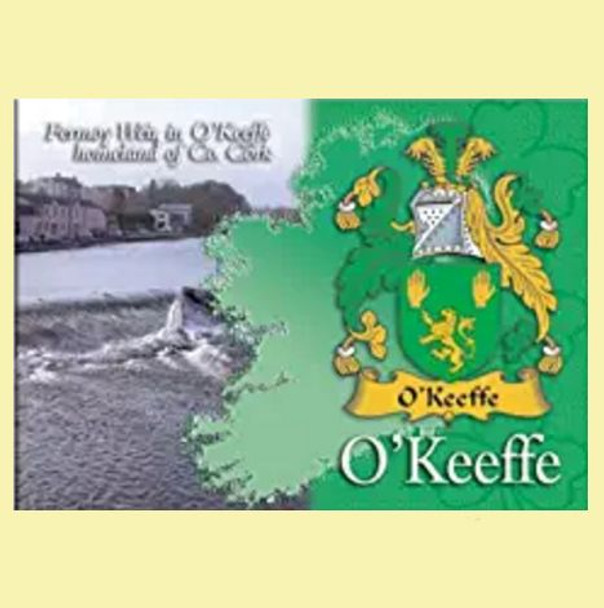 O'Keeffe Coat of Arms Irish Family Name Fridge Magnets Set of 2