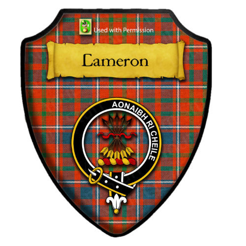 Cameron Of Lochiel Ancient Tartan Crest T-shirt - Alba Celtic Style main image 0