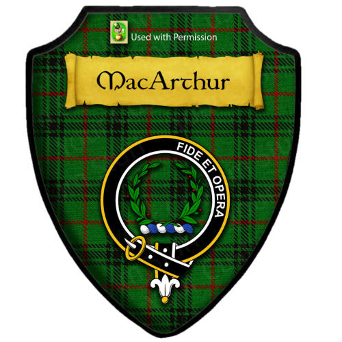 MacArthur Modern Tartan Crest Wall Hanging Banner