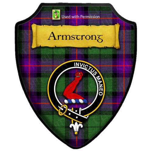 Arbuthnot Modern Tartan Crest Wall Hanging Banner - Wood Pole