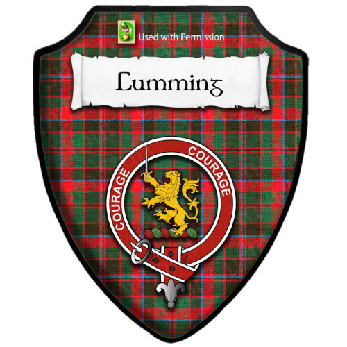Cumming Hunting Modern Tartan Crest 2D T-shirt - Blood Runs Through My Veins Style