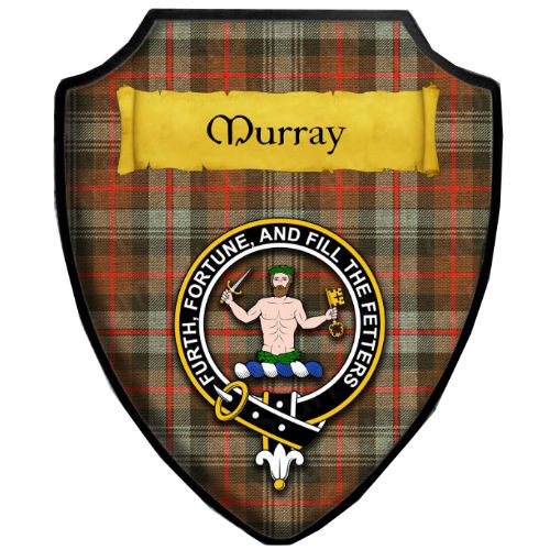 Murray Of Atholl Weathered Tartan Crest Wooden Wall Plaque Shield - For ...