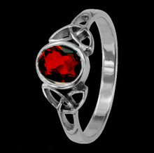 Celtic Knotwork January Birthstone Ladies Sterling Silver Ring - For ...