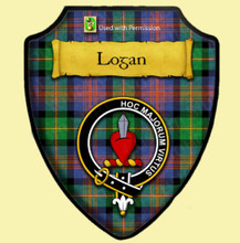 Logan Ancient Tartan Crest Garden Flag