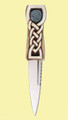 Celtic Disc Detail Knotwork Handle Leather Sheath Sgian Dubh