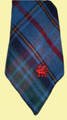 County Of Powys Welsh Tartan Worsted Wool Straight Mens Neck Tie