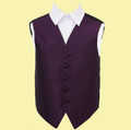 Cadbury Purple Boys Greek Key Pattern Microfibre Wedding Vest Waistcoat 