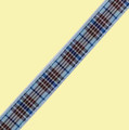 Blueberry Plaid Polyester Fabric Tartan Ribbon 10mm x 1 metre