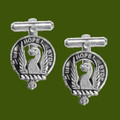 MacIain Clan Badge Stylish Pewter Clan Crest Cufflinks