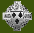 Costello Irish Coat Of Arms Celtic Cross Stylish Pewter Family Crest Badge 