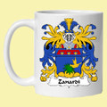 Zanardi Italian Coat of Arms Surname Double Sided Ceramic Mugs Set of 2