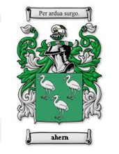 Ahern Coat of Arms Surname Print Ahern Family Crest Print - For ...