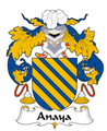 Anaya Spanish Coat of Arms Print Anaya Spanish Family Crest Print