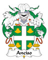 Anciso Spanish Coat of Arms Large Print Anciso Spanish Family Crest