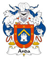 Anda Spanish Coat of Arms Large Print Anda Spanish Family Crest