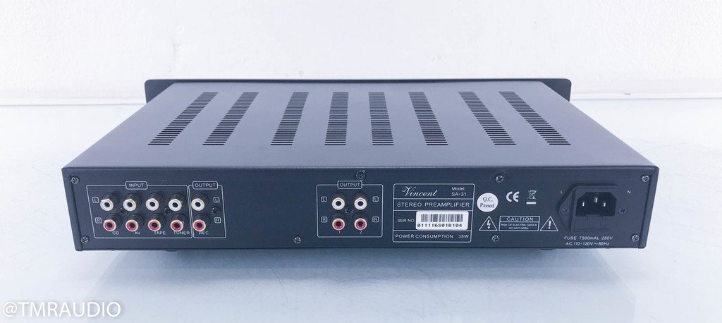 Vincent SA-31 Hybrid Stereo Preamplifier; Black - The Music Room